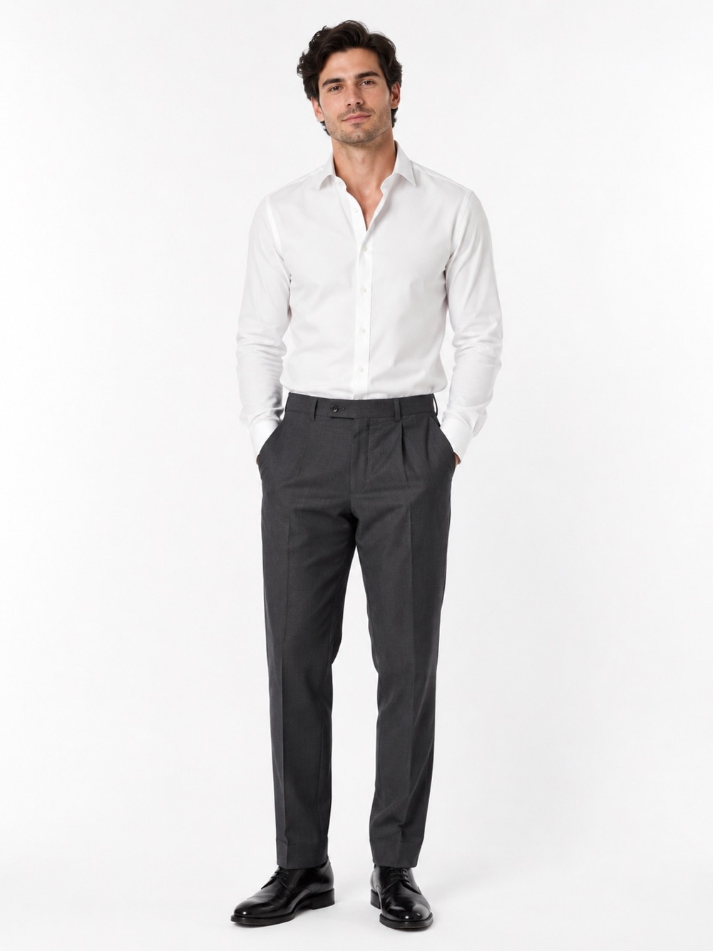 Nordstrom Dark Gray Trim Fit Slacks